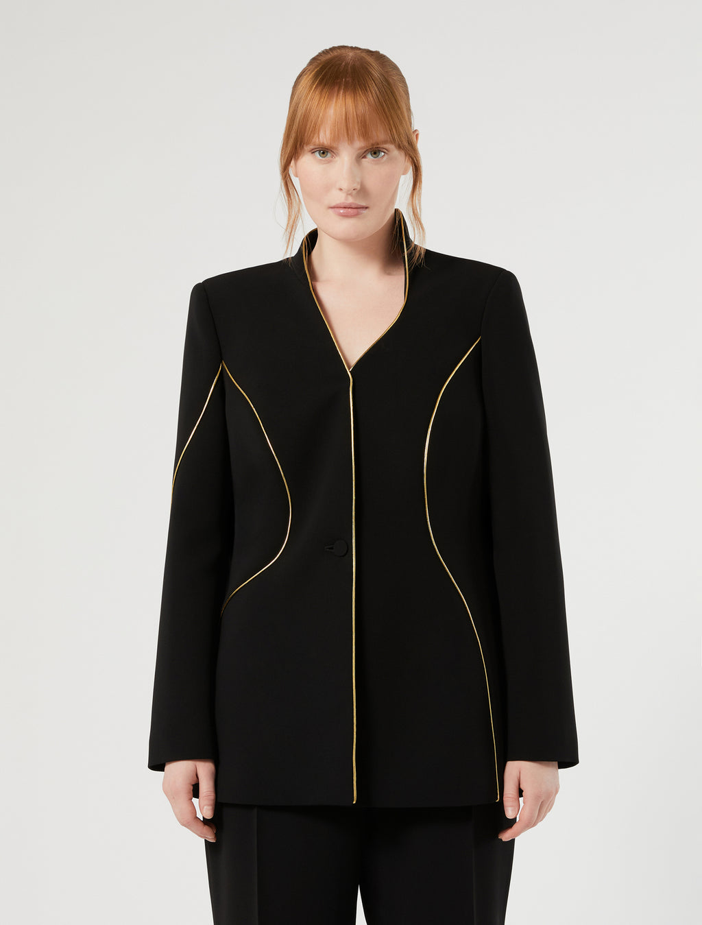 Marina Rinaldi cady jacket with piping details for woman