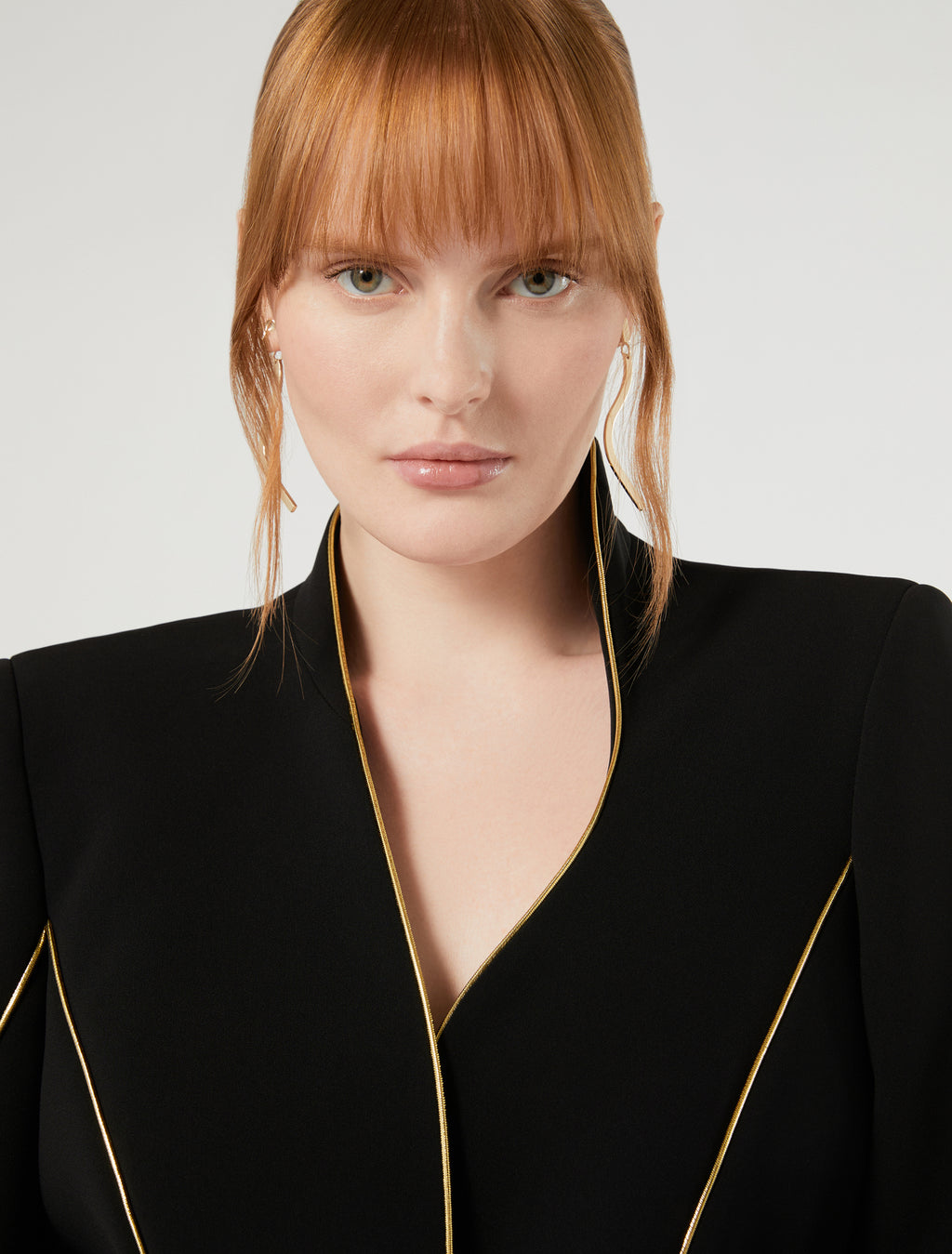 Marina Rinaldi cady jacket with piping details for woman