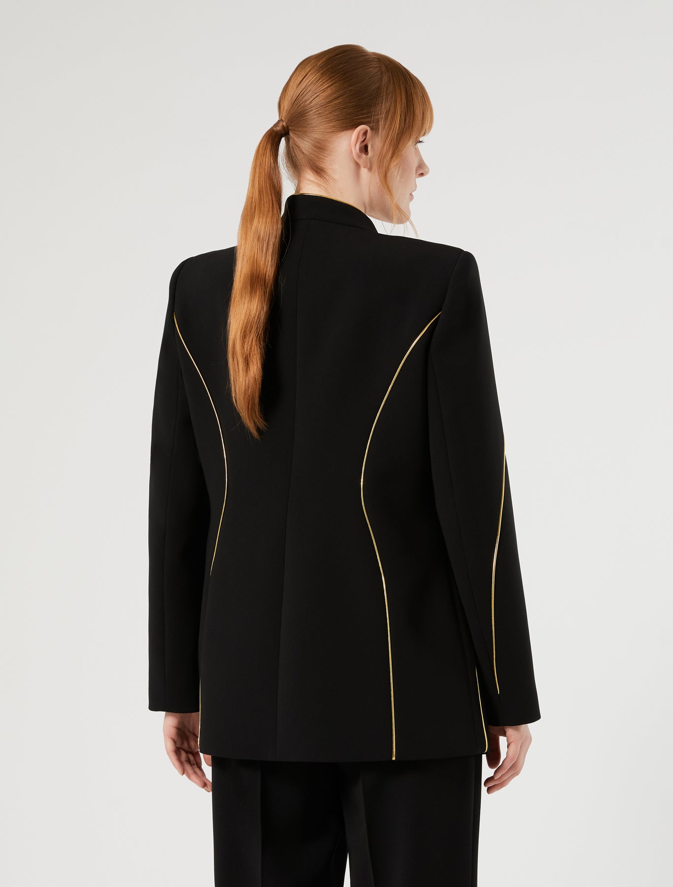 Marina Rinaldi cady jacket with piping details for woman