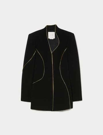 Cady jacket with piping details