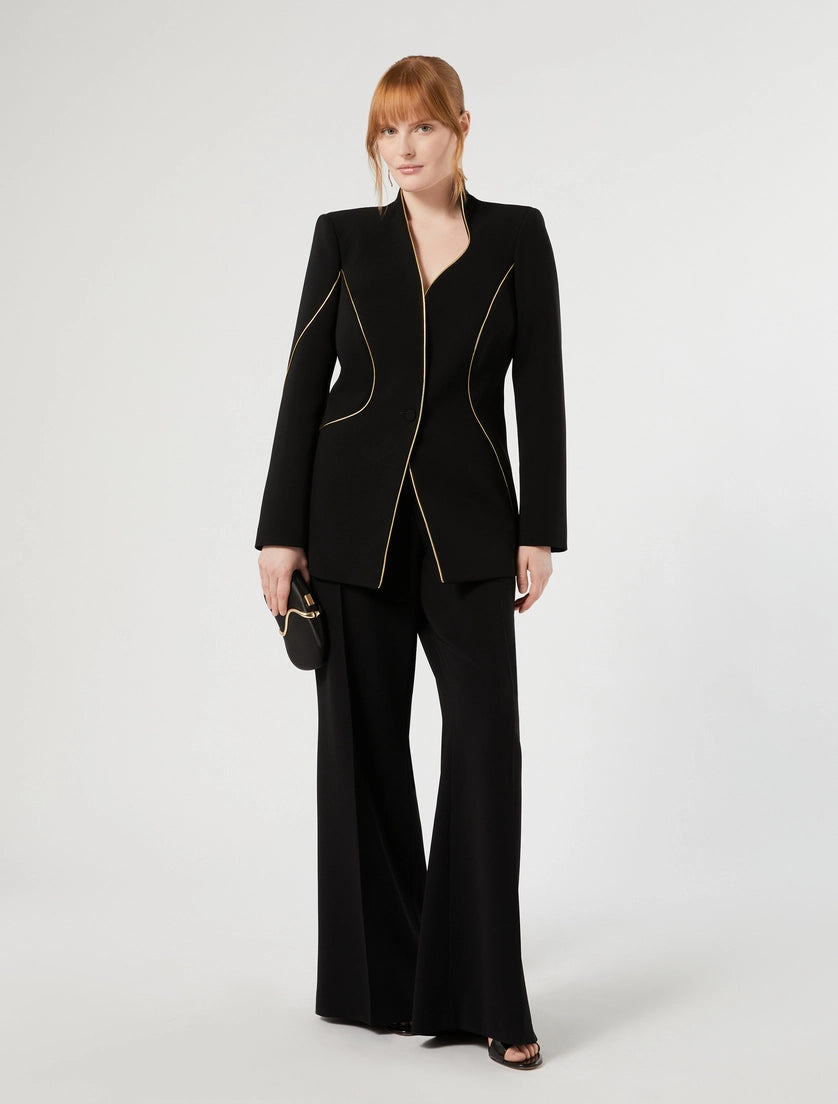 Cady jacket with piping details