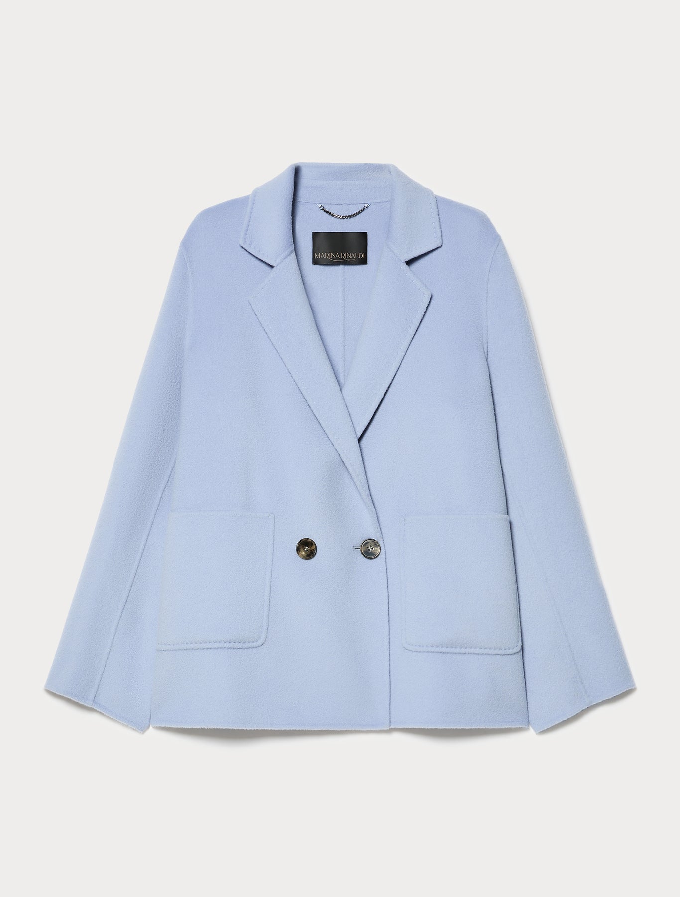 marina rinaldi double-faced pure wool heavy jacket for woman