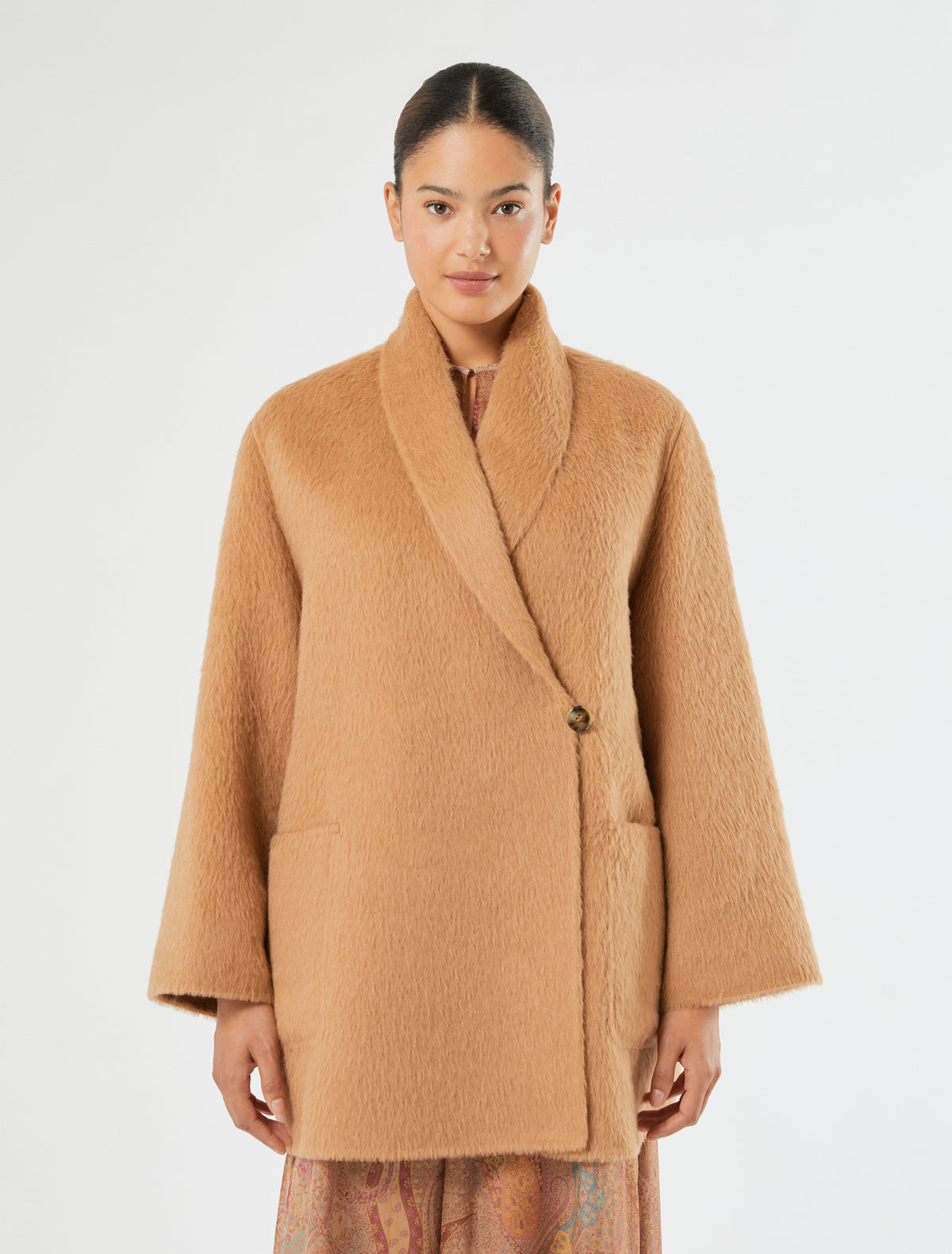 Marina Rinaldi double wool and alpaca coat for women