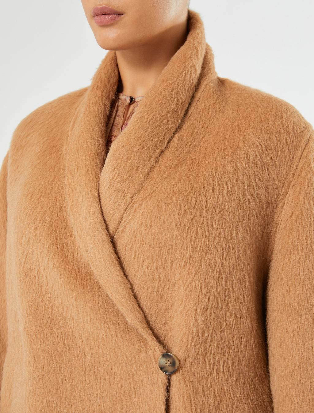 Marina Rinaldi double wool and alpaca coat for women