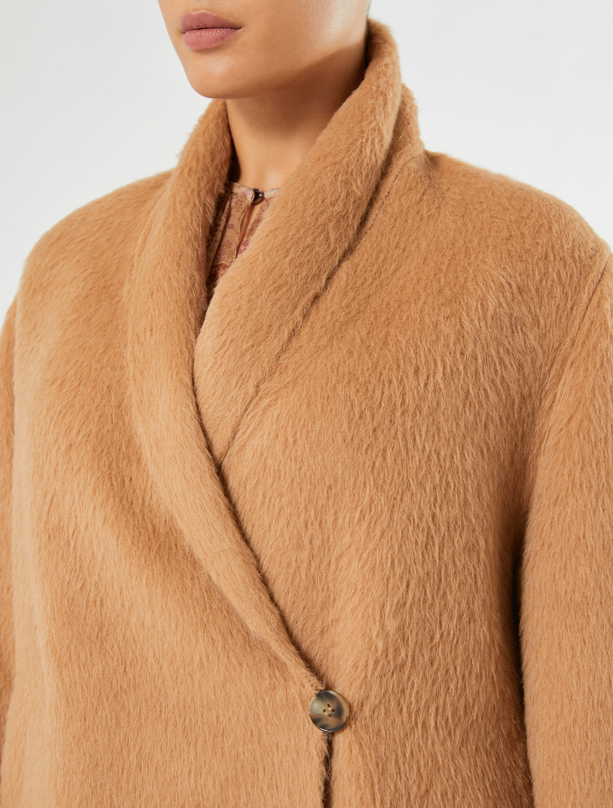 Marina Rinaldi double wool and alpaca coat for women
