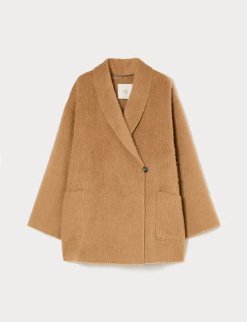 Marina Rinaldi double wool and alpaca coat for women