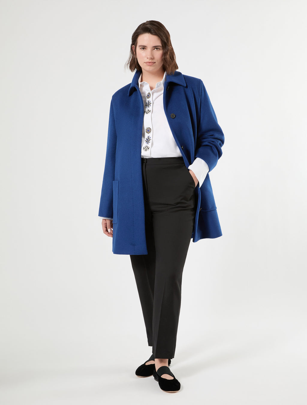 Marina Rinaldi wool broadcloth heavy jacket for woman