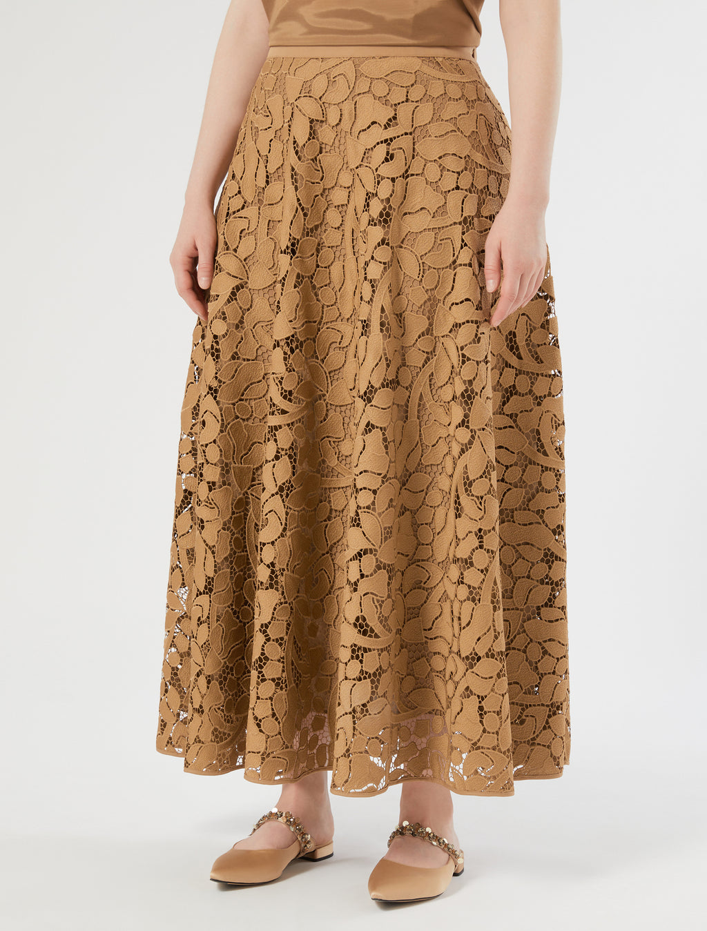 Macramé lace skirt