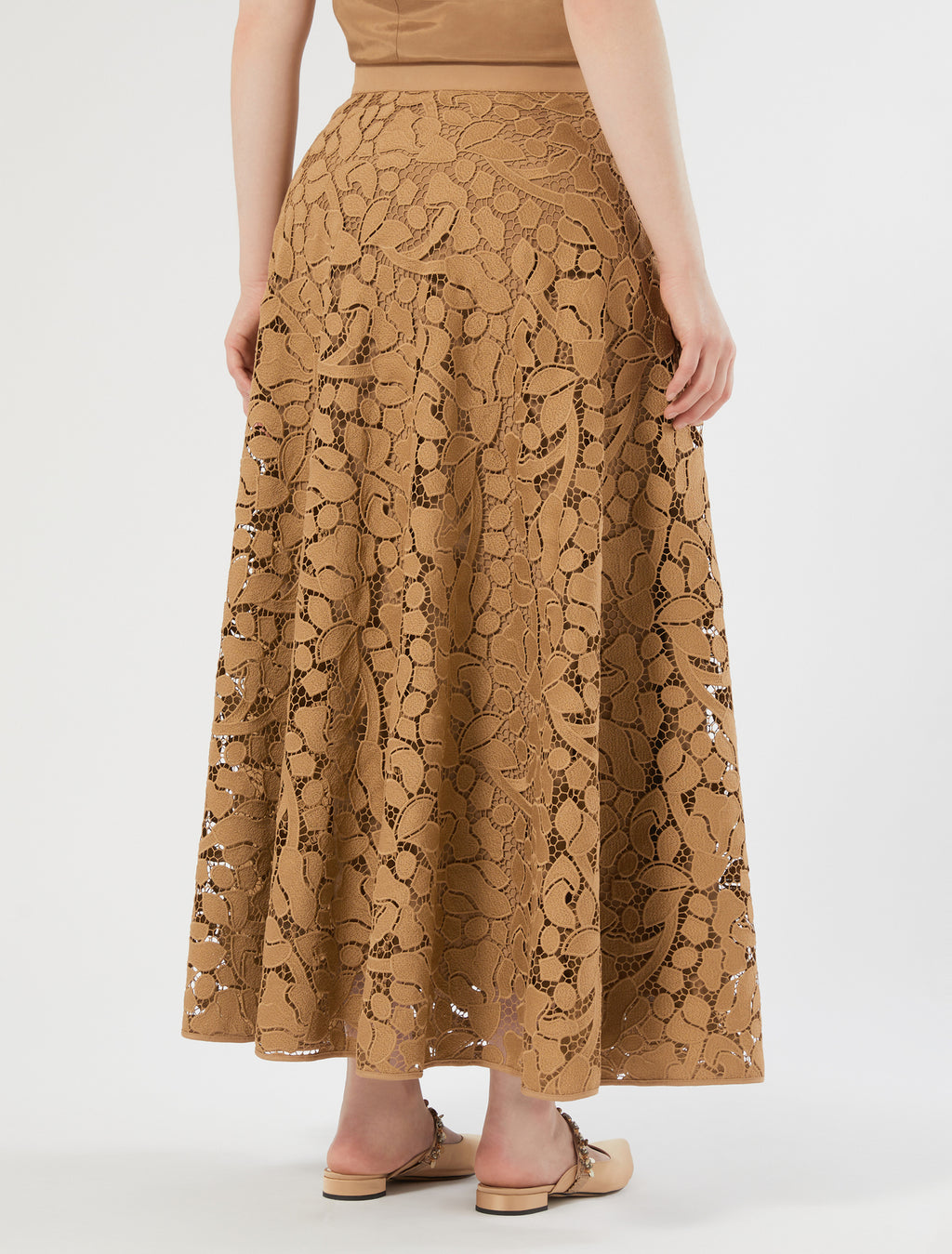 Macramé lace skirt