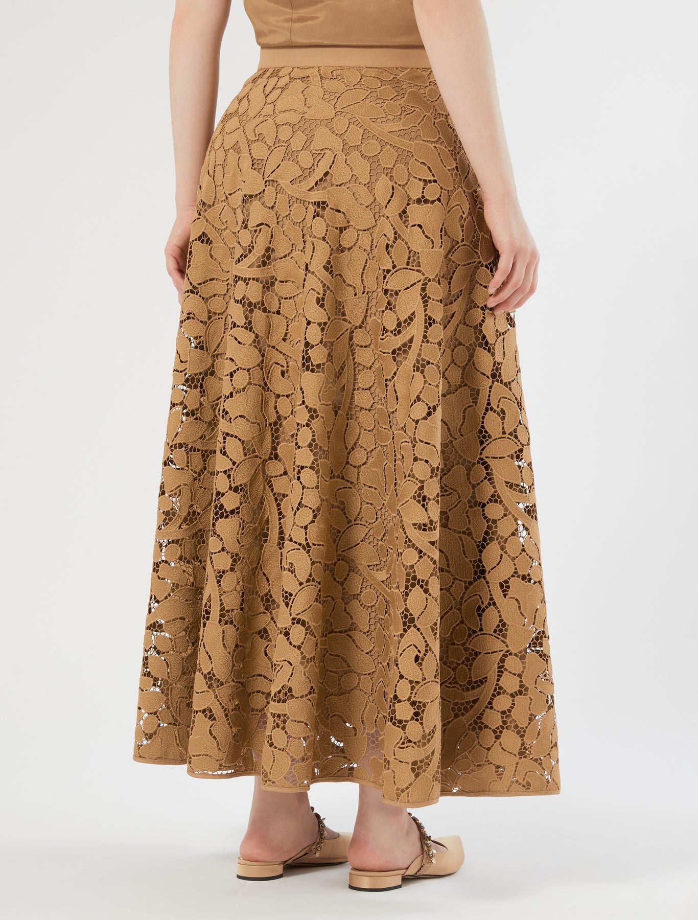 Macramé lace skirt