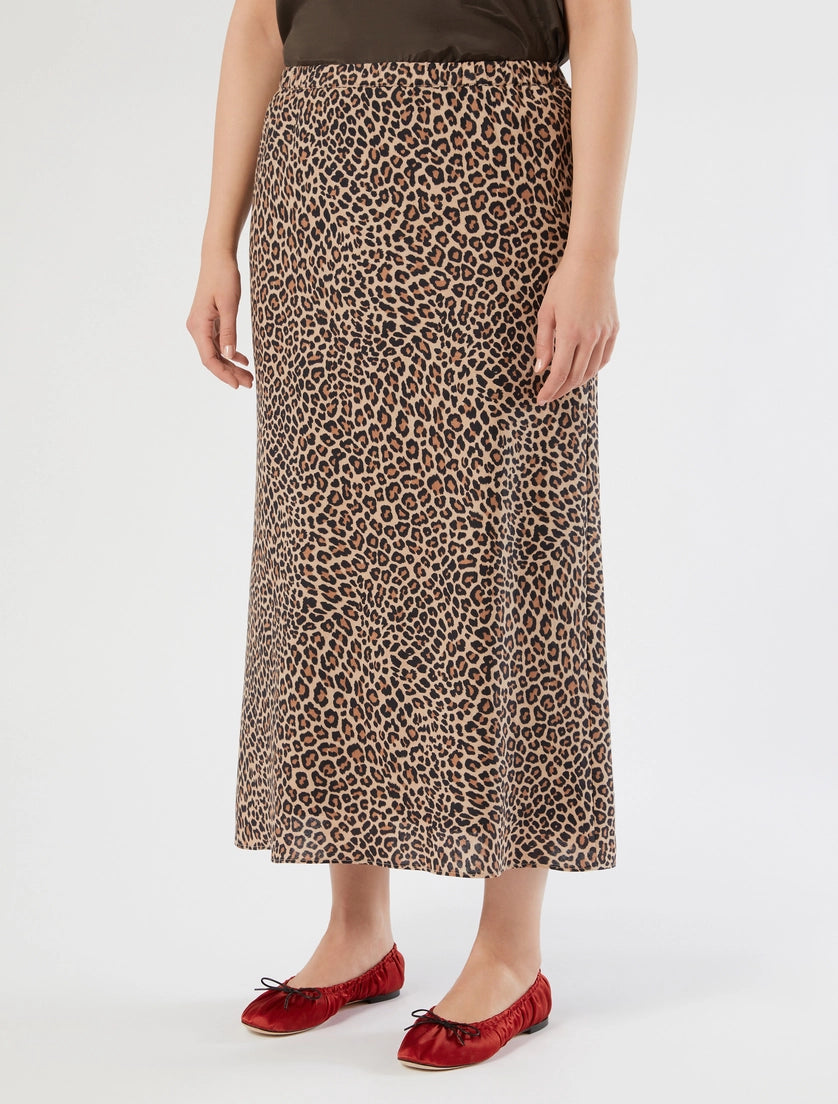 marina rinaldi linen and cotton skirt for woman