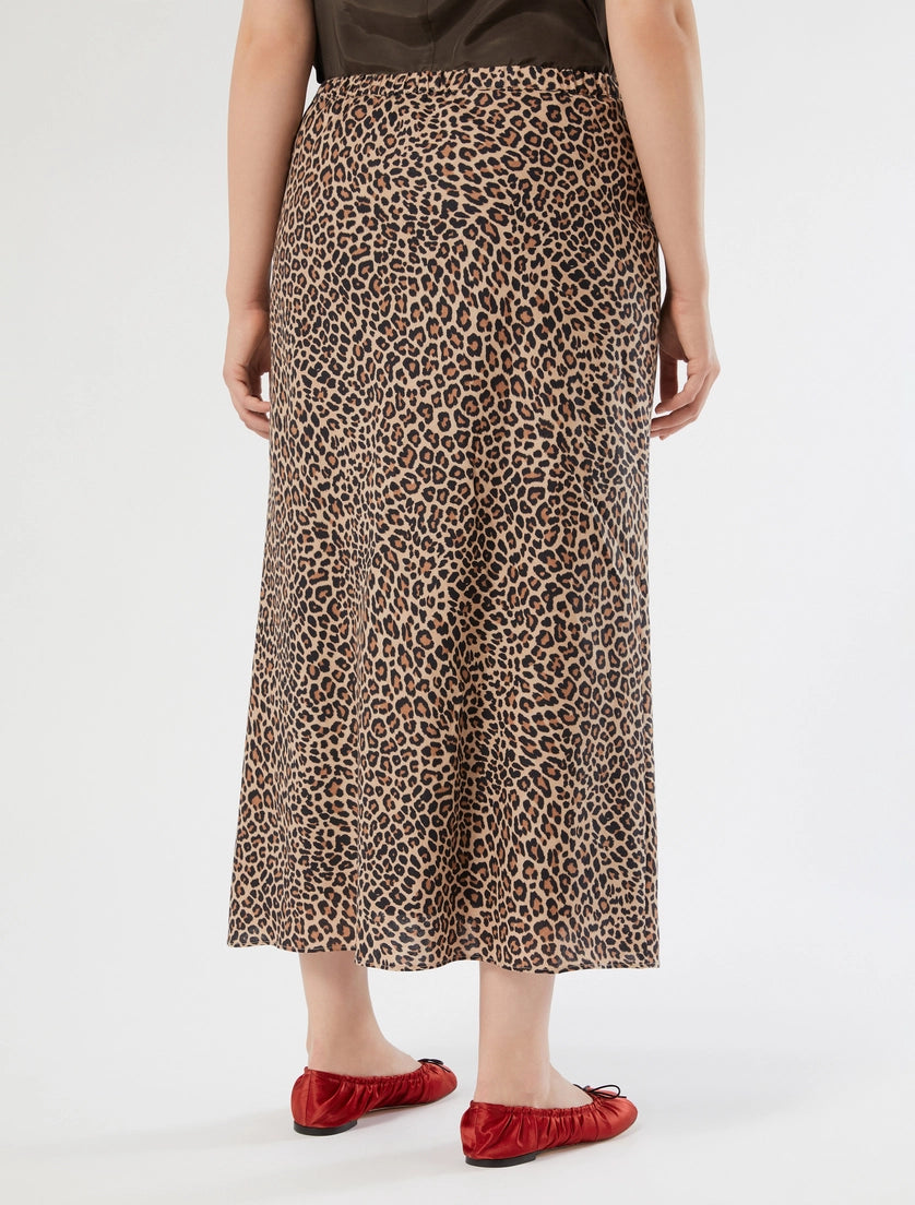 marina rinaldi linen and cotton skirt for woman