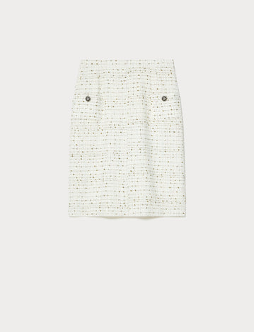 Bouclé fabric skirt