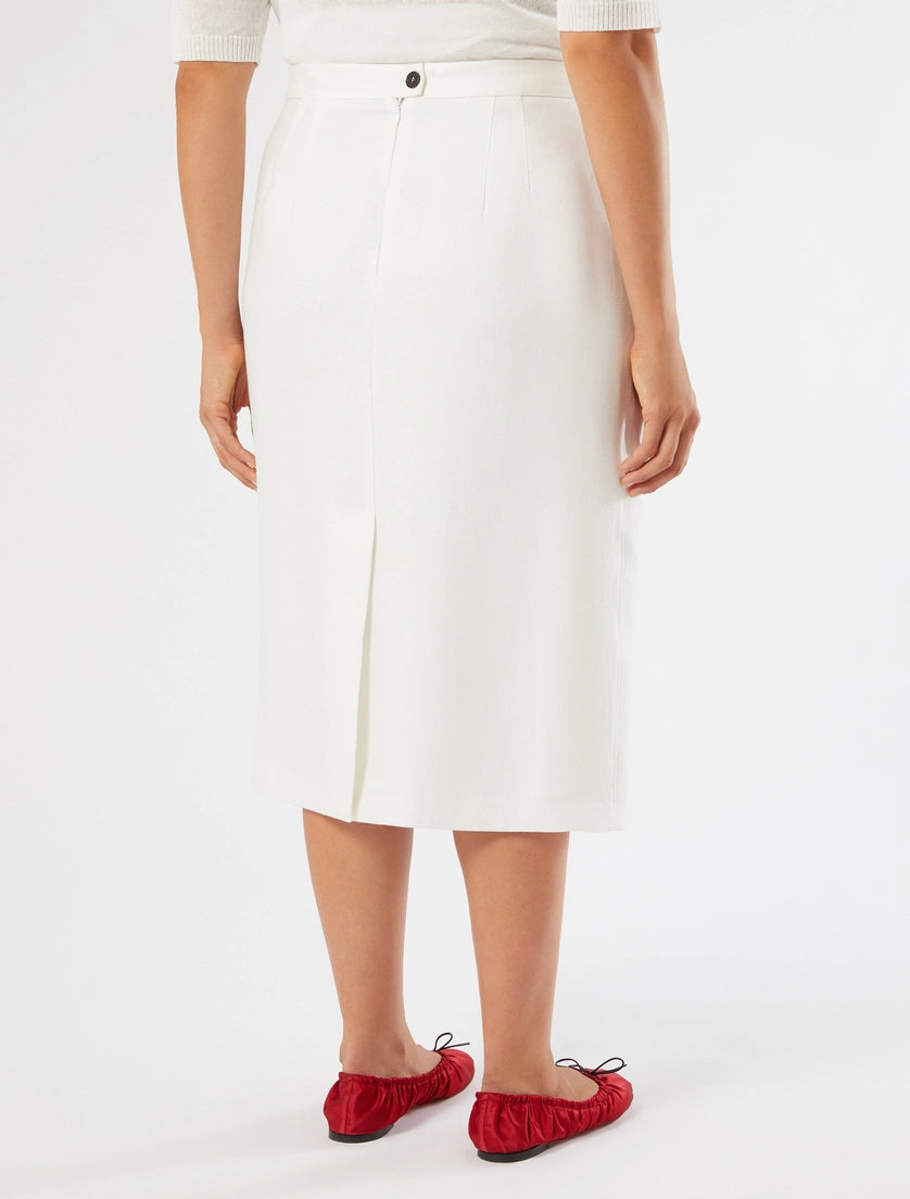 marina rinaldi linen skirt for woman