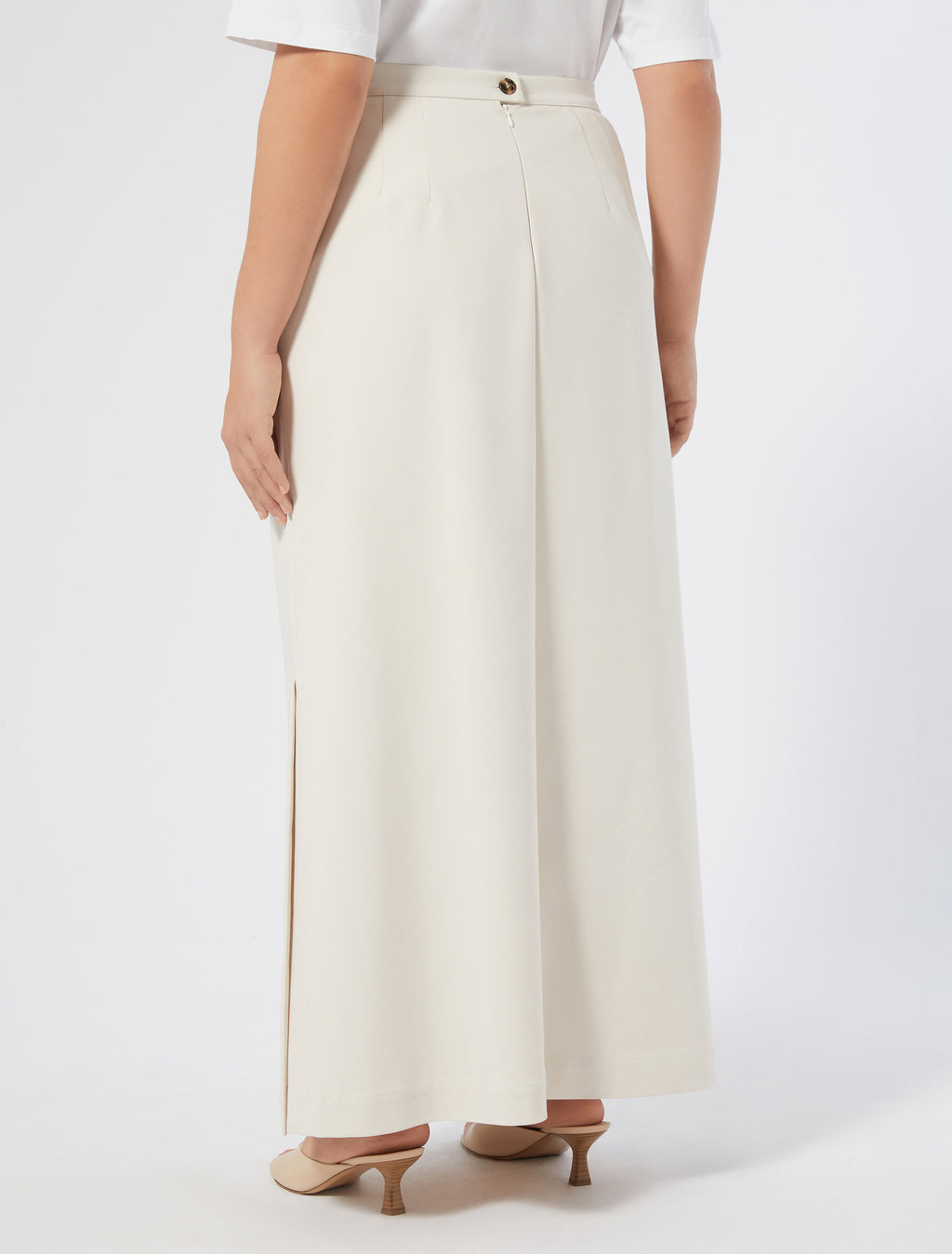 Cotton-blend canvas skirt