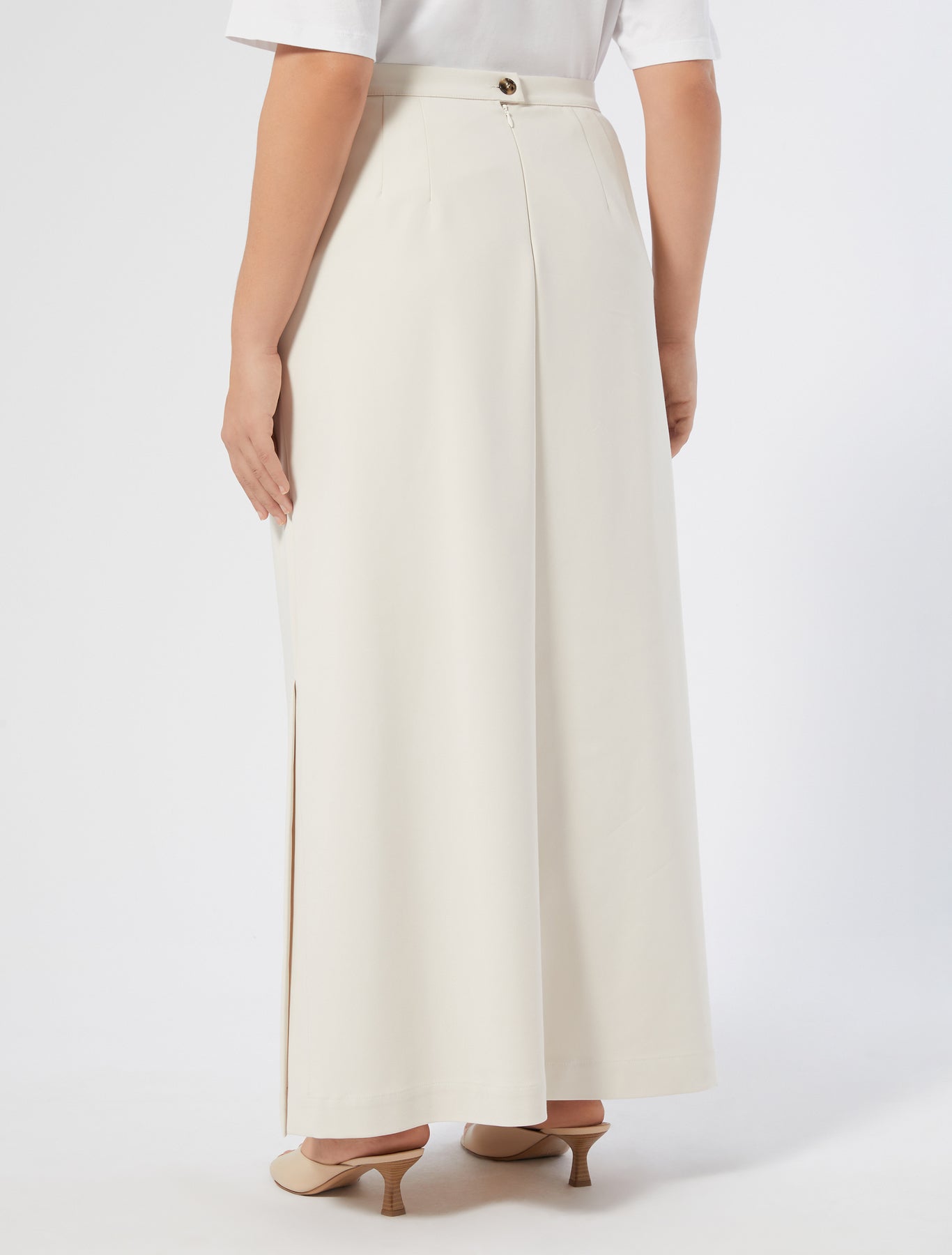 Cotton-blend canvas skirt