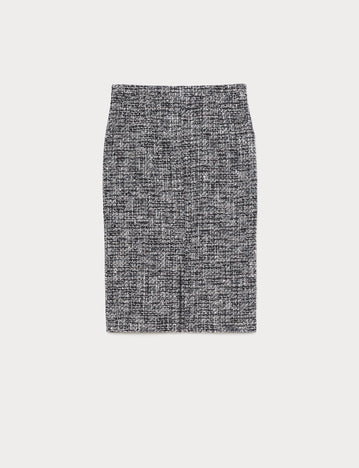 Bouclé fabric skirt