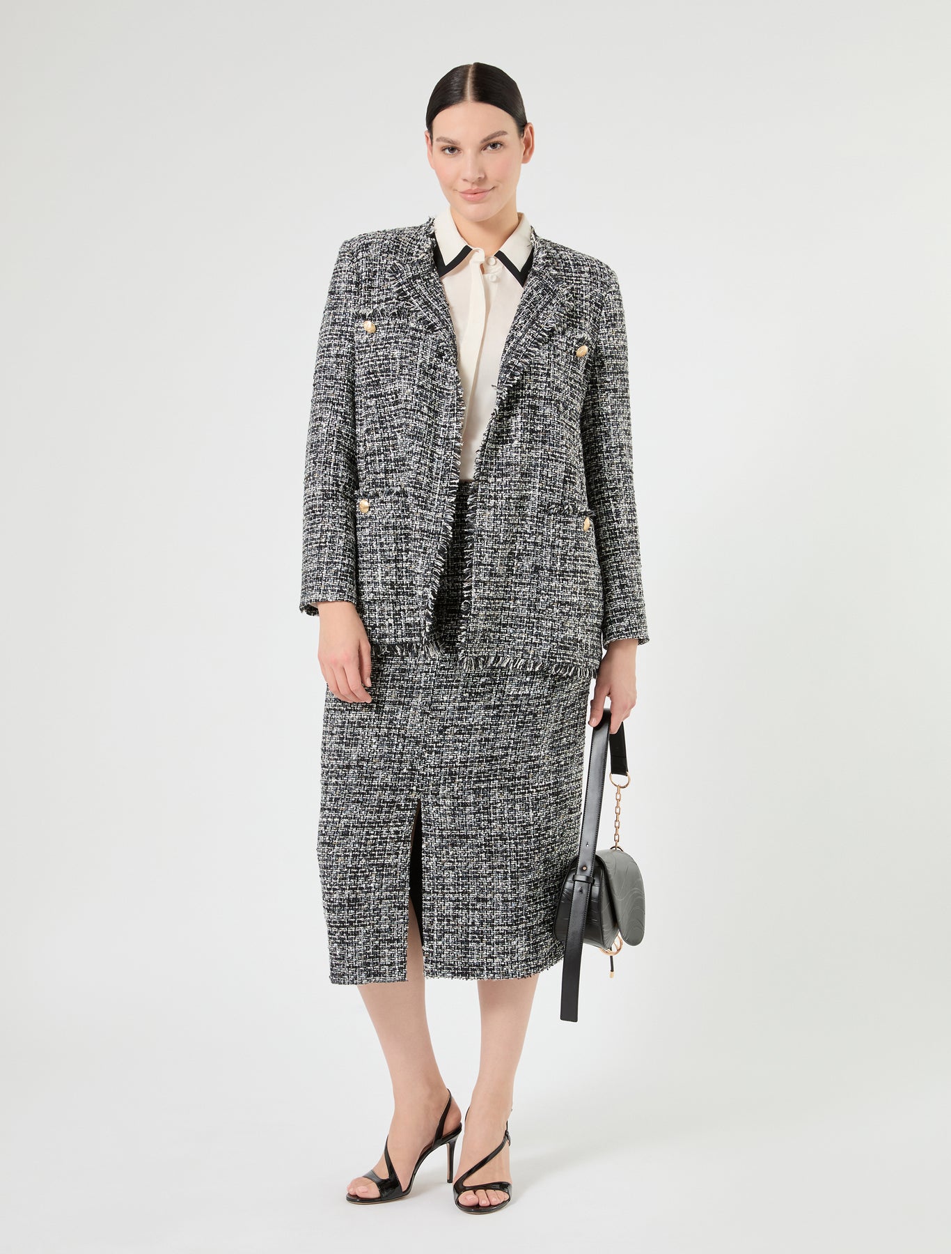 Marina Rinaldi bouclé fabric skirt for woman