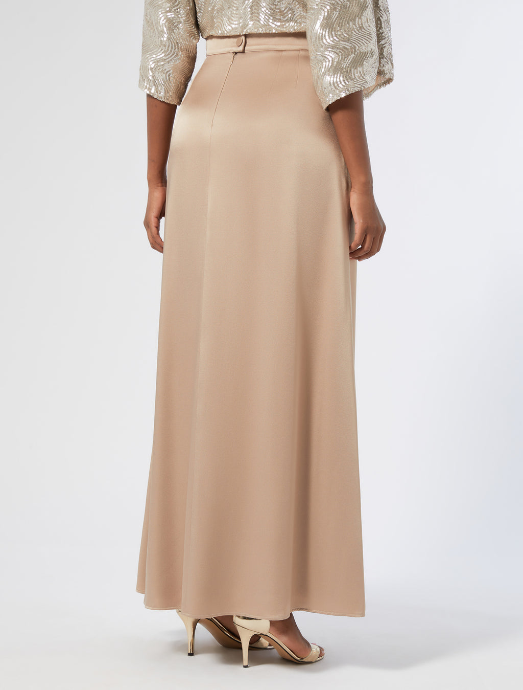 Crepe envers satin skirt