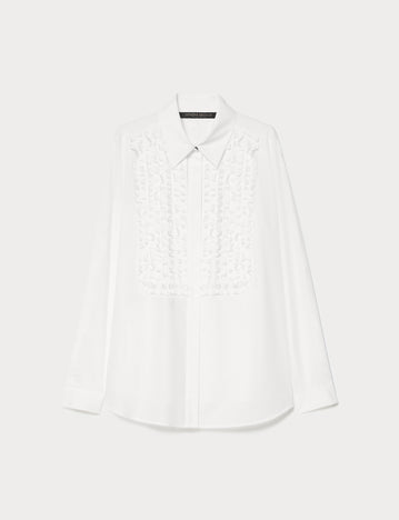 marina rinaldi organic cotton poplin shirt for woman