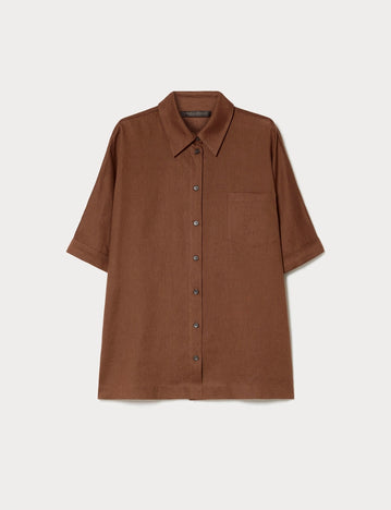 marina rinaldi linen canvas shirt for woman