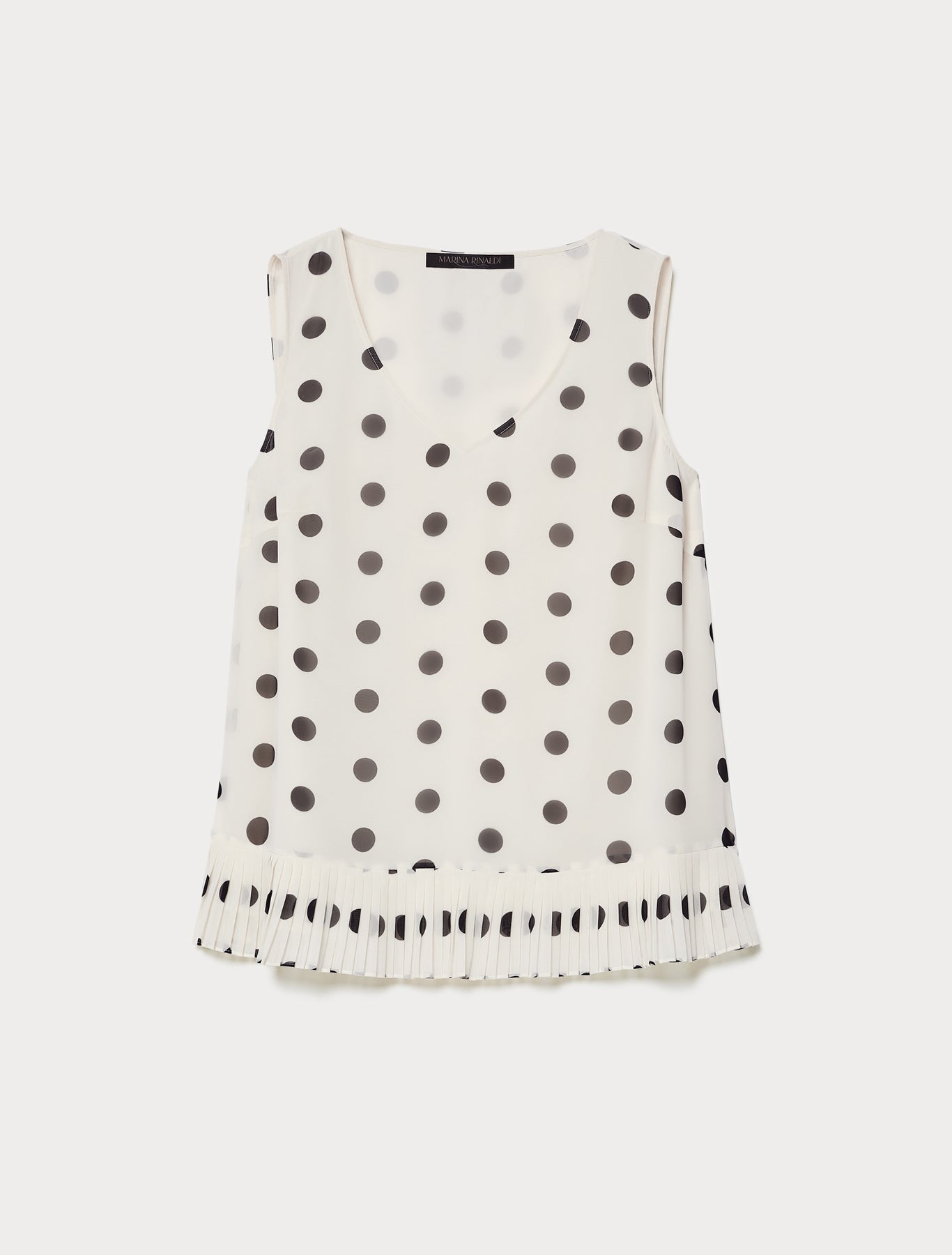 Plissé-pleated georgette top