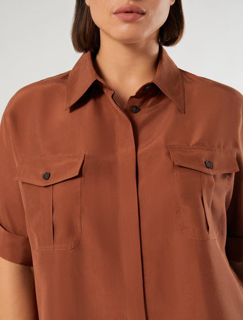 marina rinaldi silk habotai shirt for woman