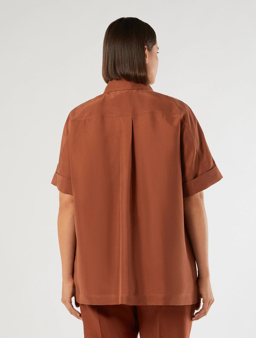marina rinaldi silk habotai shirt for woman