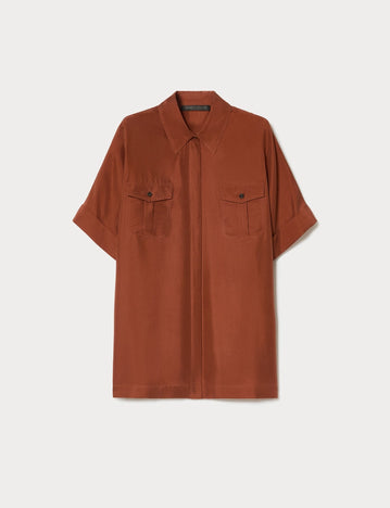 marina rinaldi silk habotai shirt for woman
