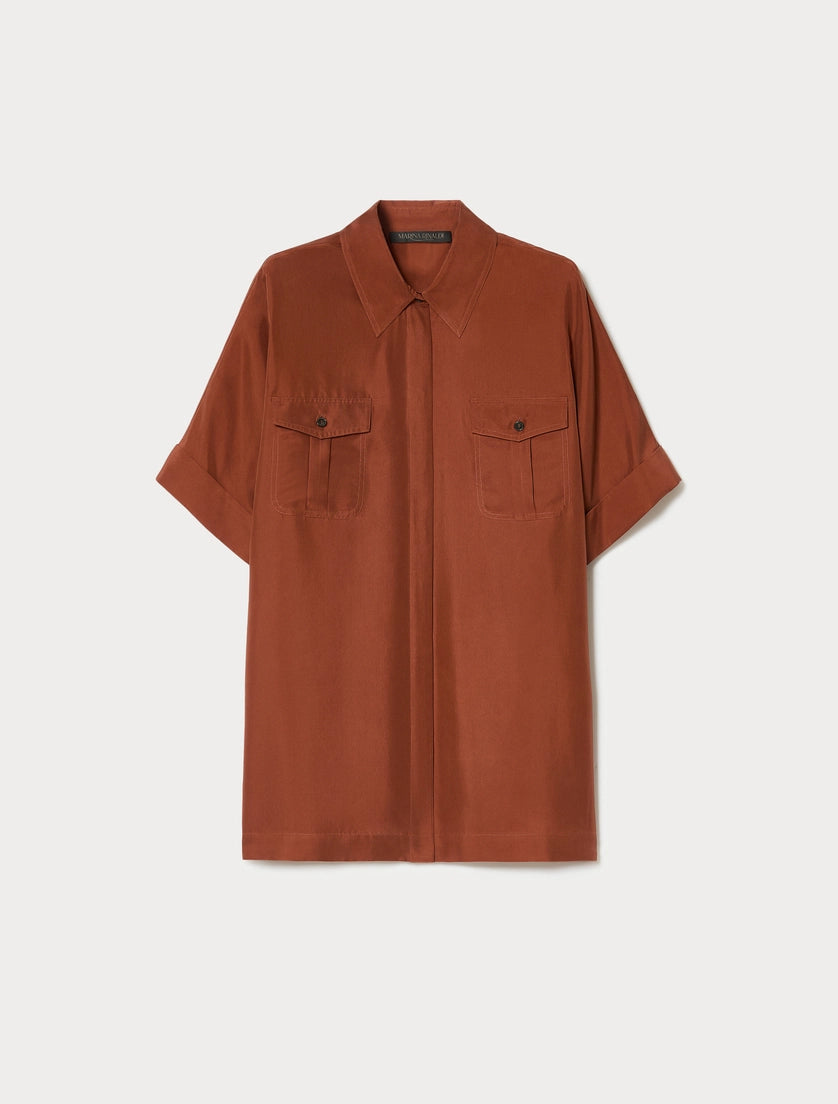marina rinaldi silk habotai shirt for woman