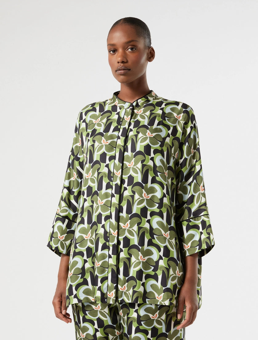 marina rinaldi silk twill shirt for woman
