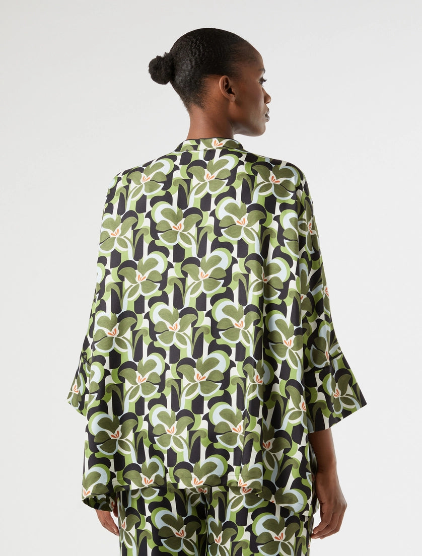 marina rinaldi silk twill shirt for woman
