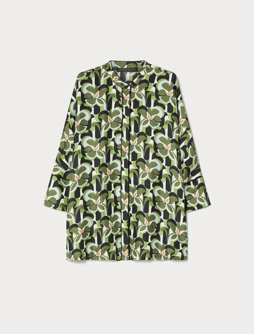 marina rinaldi silk twill shirt for woman