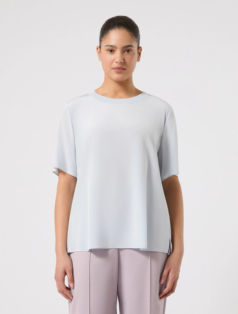 marina rinaldi silk crêpe de chine blouse for woman