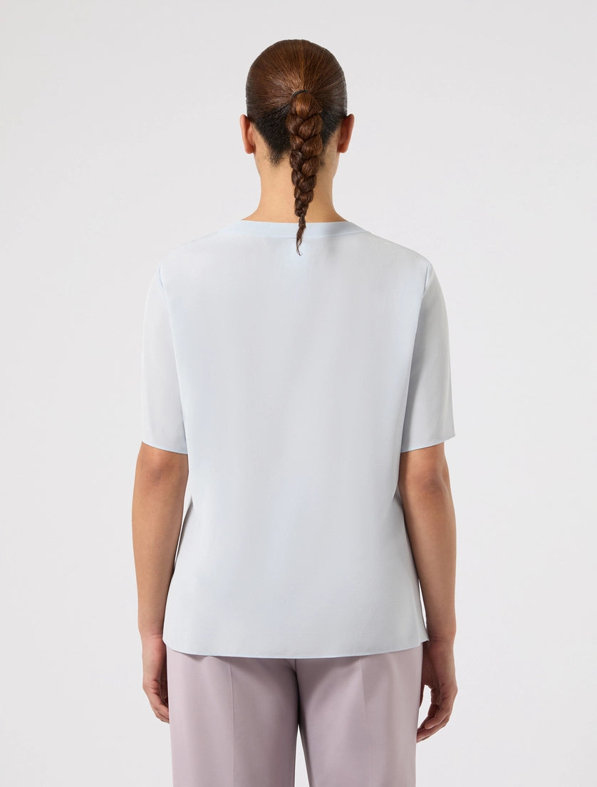 marina rinaldi silk crêpe de chine blouse for woman