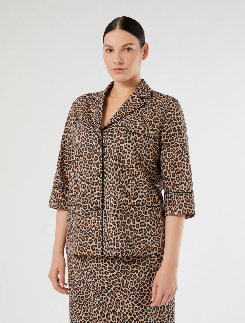marina rinaldi linen and cotton canvas shirt for woman