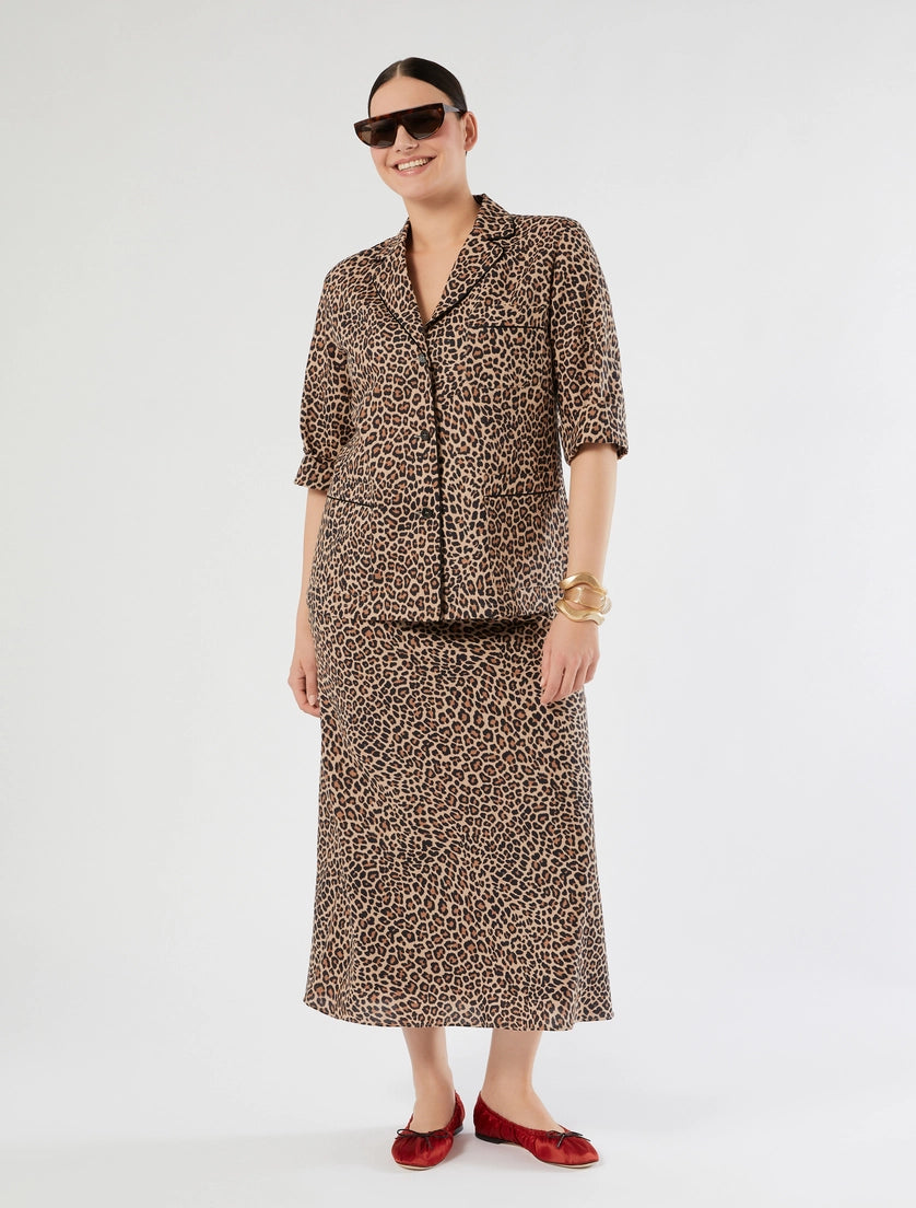 marina rinaldi linen and cotton canvas shirt for woman