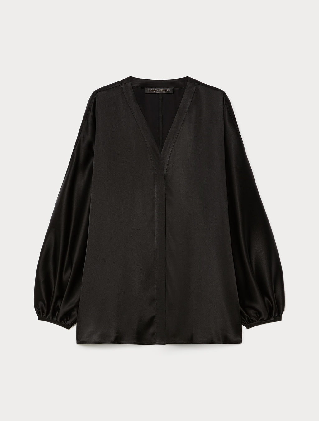 marina rinaldi oversized satin shirt for woman