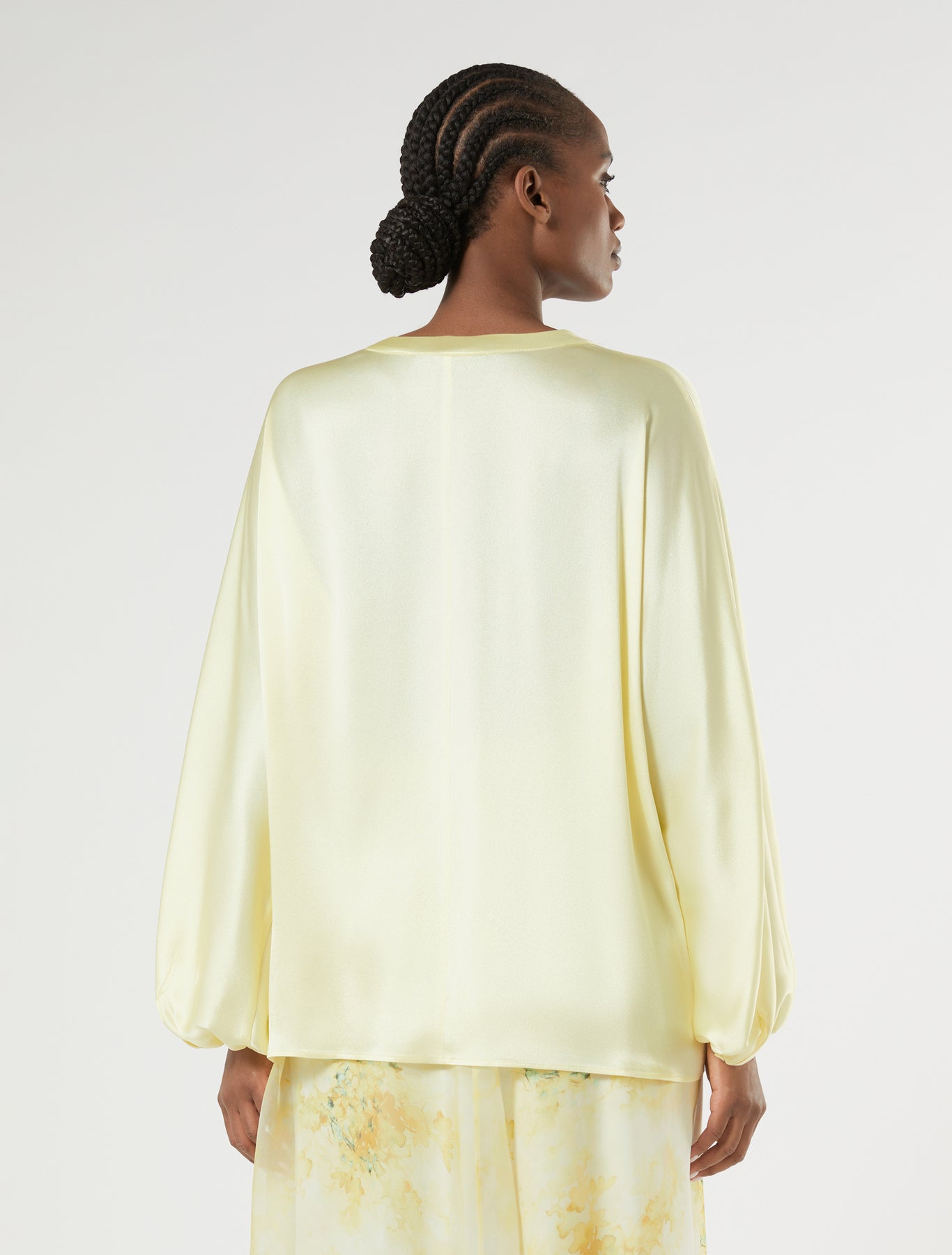 Oversized satin shirt