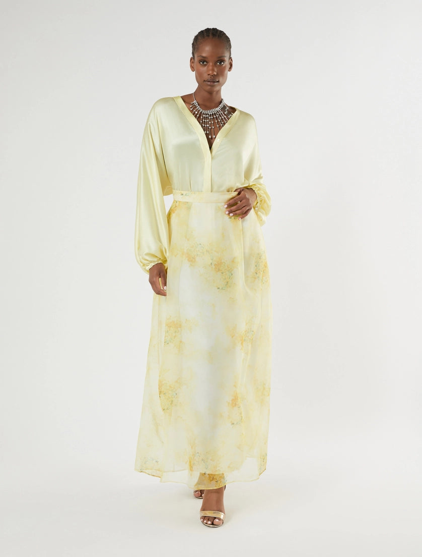 Oversized satin shirt