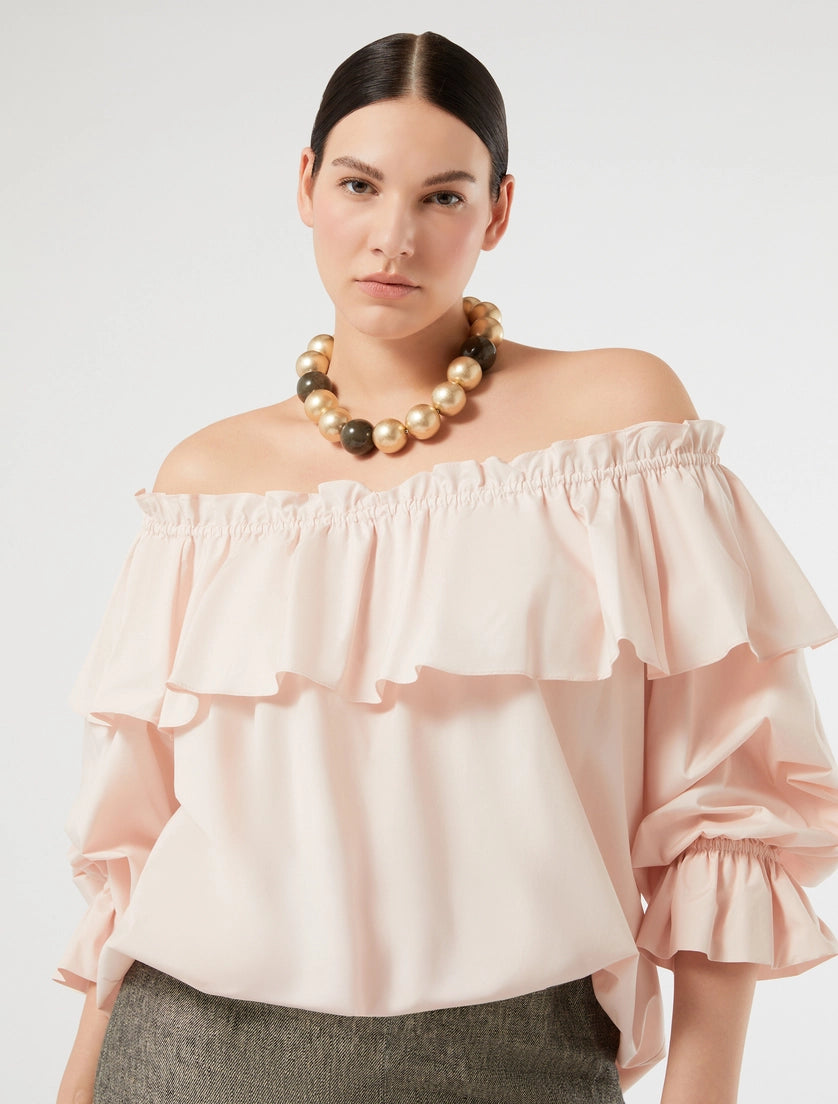marina rinaldi cotton poplin shirt for woman