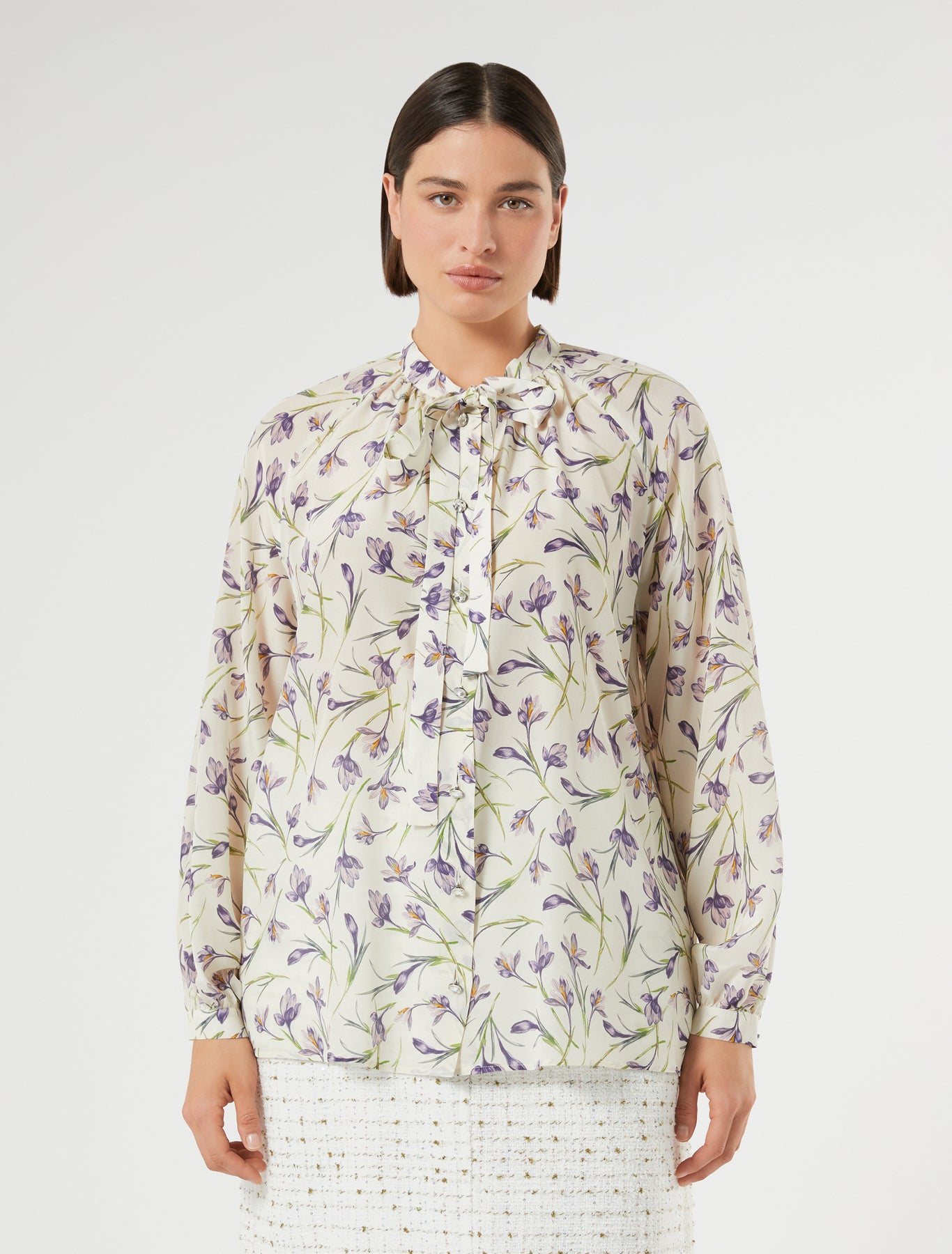 Silk crepe de chine shirt