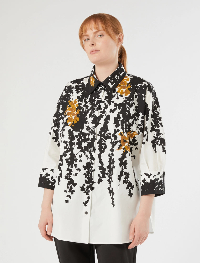 marina rinaldi poplin print shirt for woman