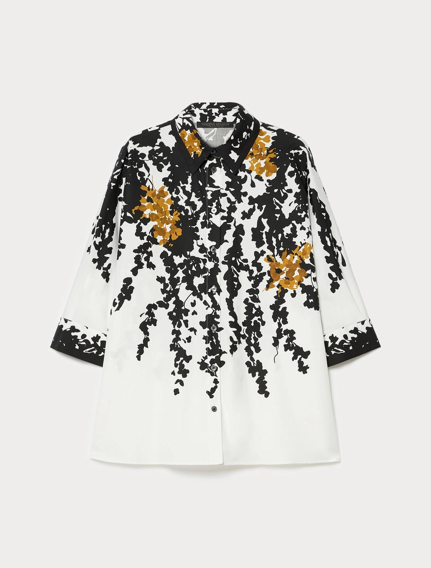 marina rinaldi poplin print shirt for woman