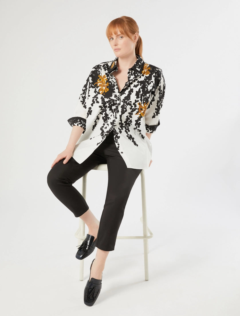 marina rinaldi poplin print shirt for woman