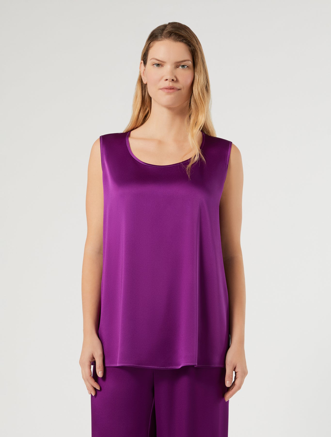 Marina Rinaldi crepe envers satin top for woman