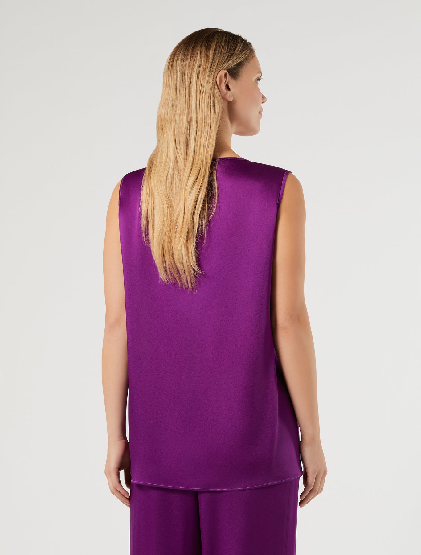 Marina Rinaldi crepe envers satin top for woman