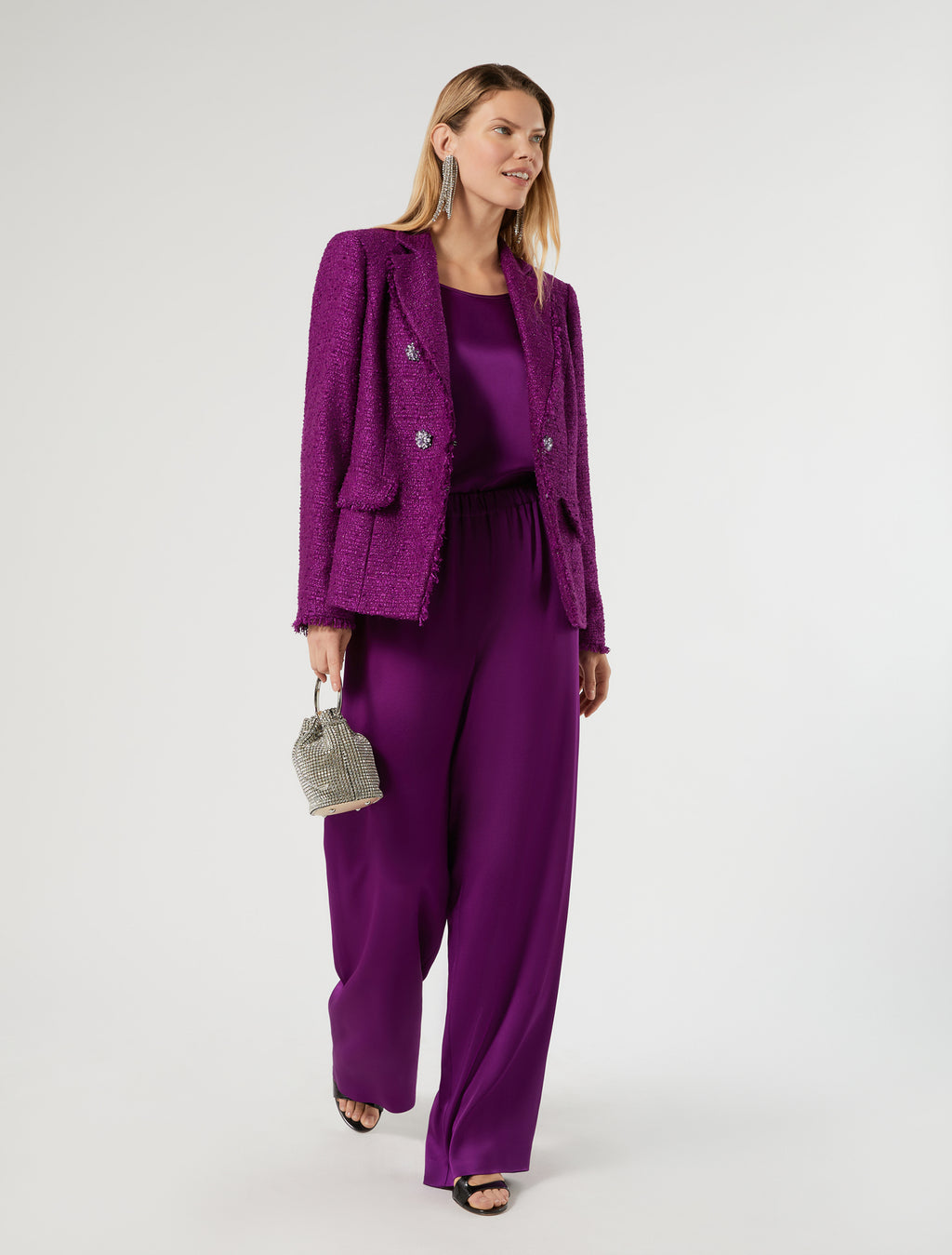 Marina Rinaldi crepe envers satin top for woman