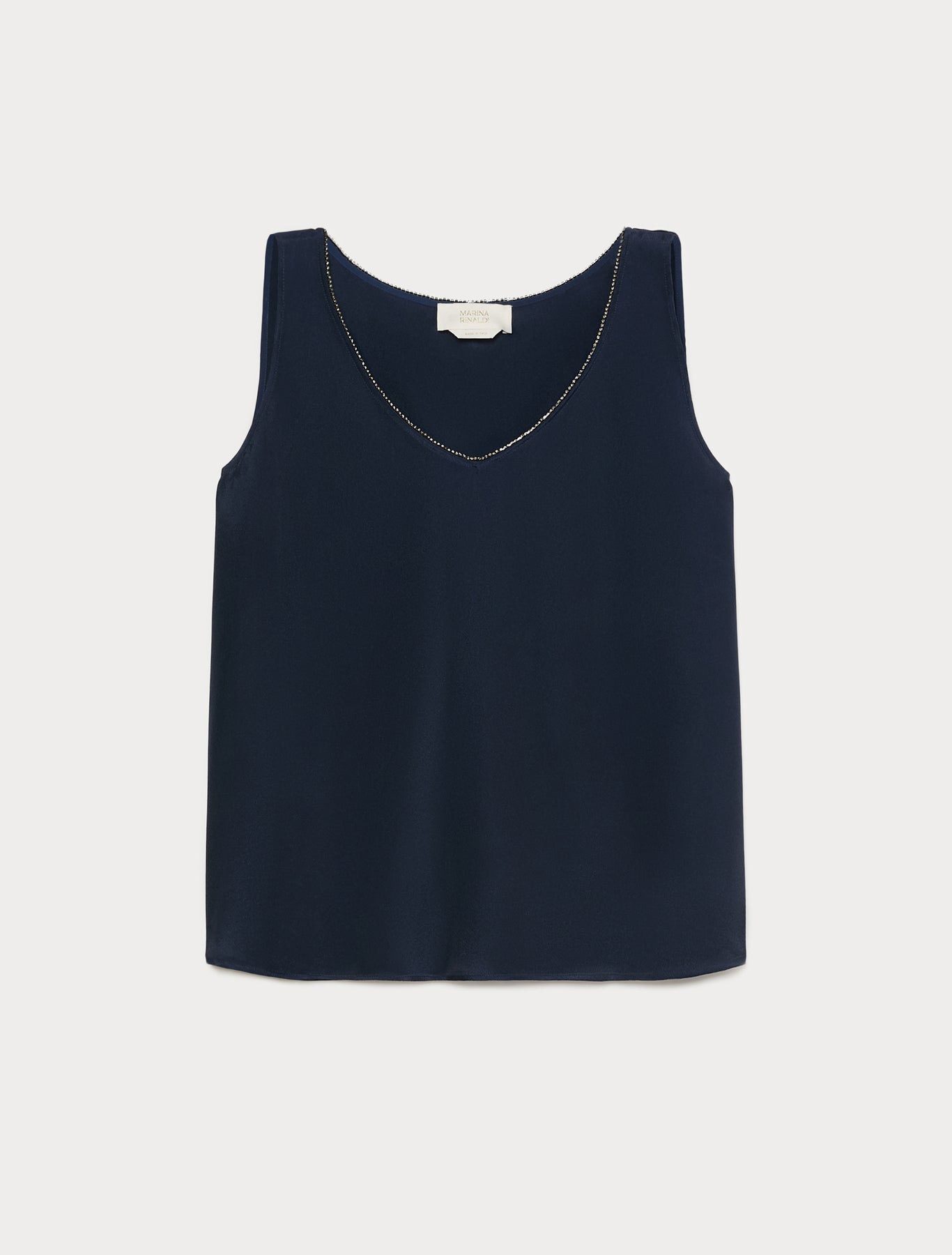 Marina Rinaldi silk-blend cady top for woman