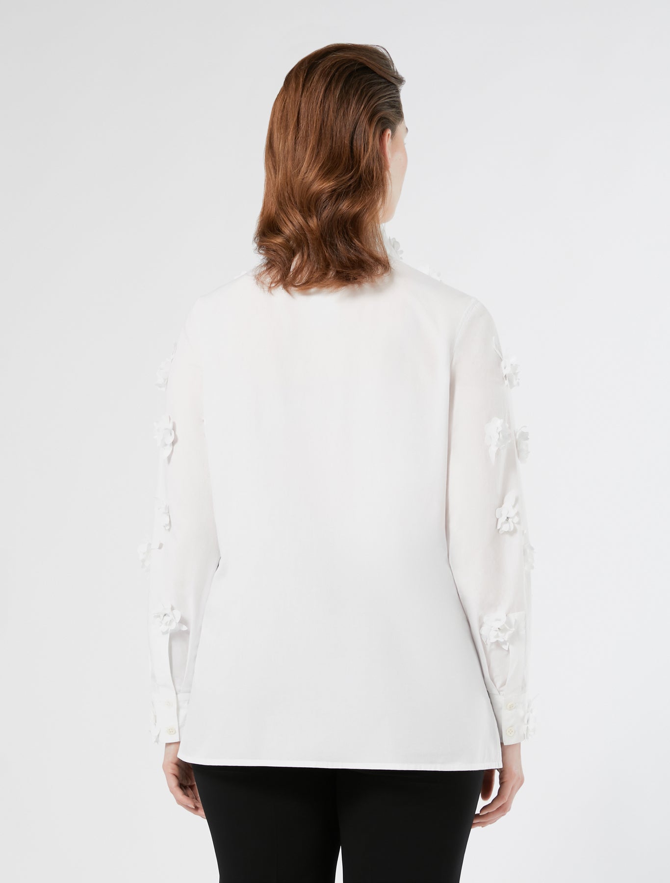 Poplin shirt with embroidery